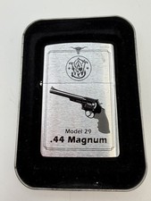 Vintage 1998 Smith & Wesson .44 Magnum Model 29 Chrome Zippo Lighter NEW