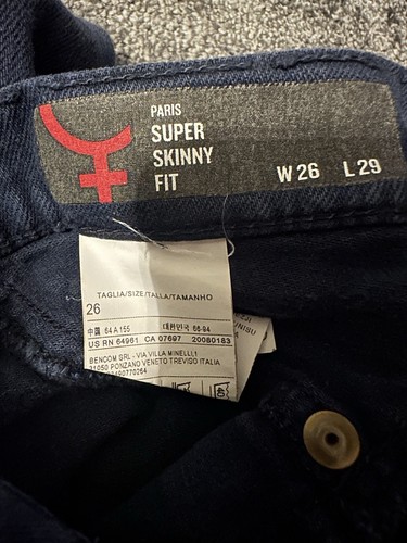 Sisley navy blue jeans super skinny fit W26 L29 - Bild 8 von 8