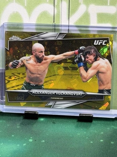 2026 Topps Chrome Sapphire UFC Alexander Volkanovski Yellow Refractor 19/75