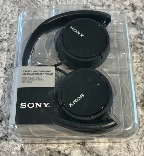 Sony MDR-ZX110 Compact Folding Stereo Headphones - Black - NEW