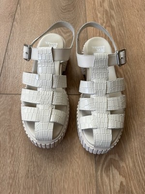 NEW~SOREL Ona Streetworks Fisherman Mid Sandal Women's Size US 8 Chalk