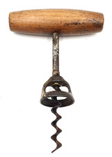 Antique 1890's USA type self puller corkscrew - Nice and straight - Nice example