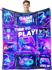 Fortnight Gaming Blanket,  Gifts For Him,  Gifts For Her, Purple