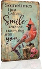 Hesanqian Vintage Cardinal Tin Metal Signs Home Décor,Celebration of Life wall