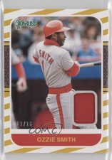 2021 Panini Donruss Retro 1987 Materials Gold 11/16 Ozzie Smith #87M-OZ HOF 04br