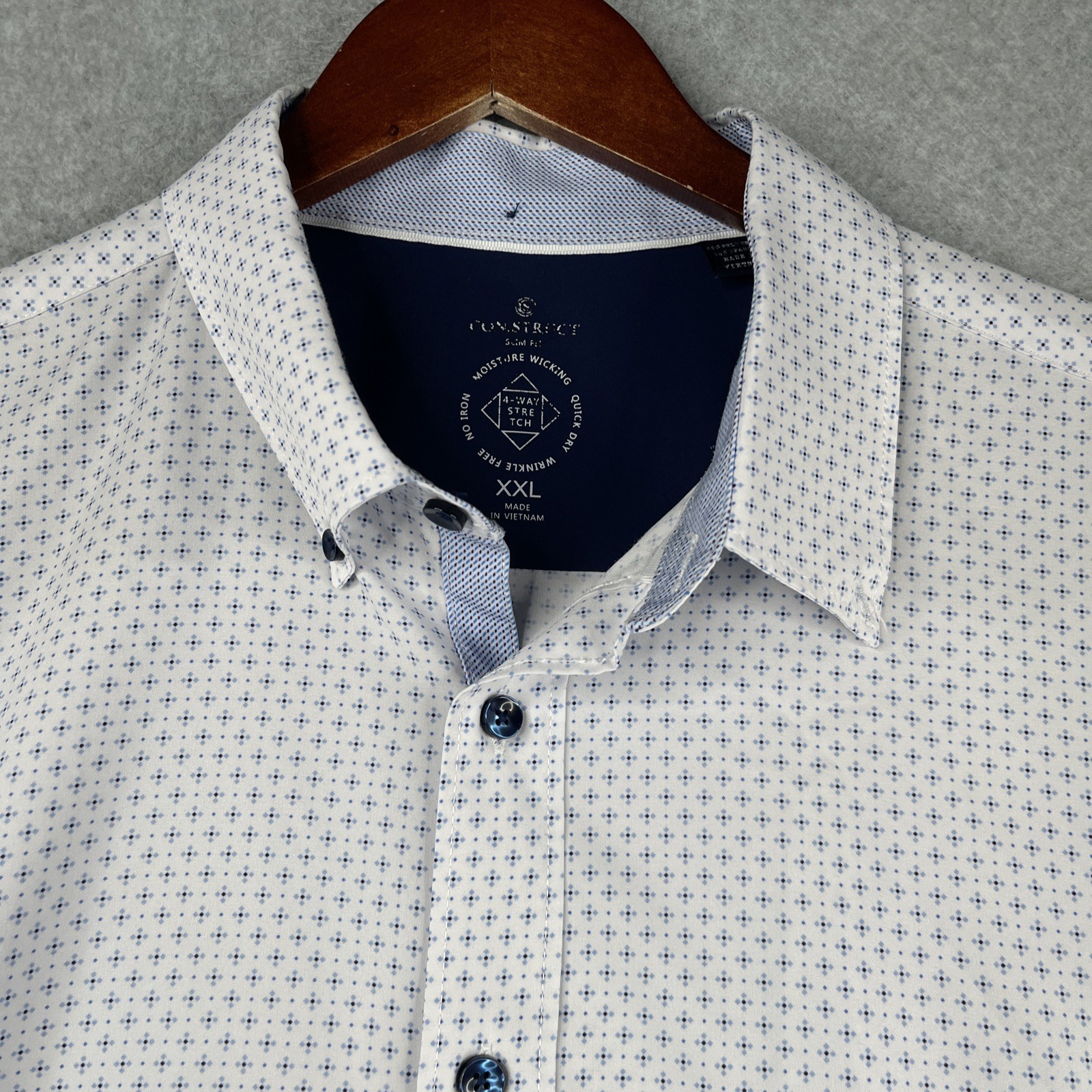 Construct Performance Stretch Shirt 2XL White Geo… - image 3