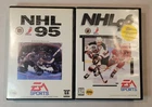 1995 & 1996 EA Sports NHL 95 & 96 Sega Genesis Hockey Video Game Complete CIB