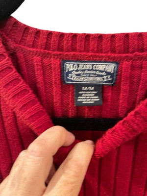 ラルフローレン LAUREN JEANS COMPANY ニット ■ECD001 Polo Jeans Company Ralph Lauren MFG Mens Red Pullover Cable Knit