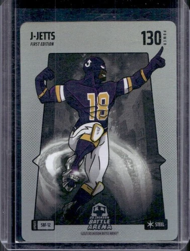 2025 Bo Jackson Battle Arena J-Jetts Justin Jefferson Steel Battlefoil #SBF-12