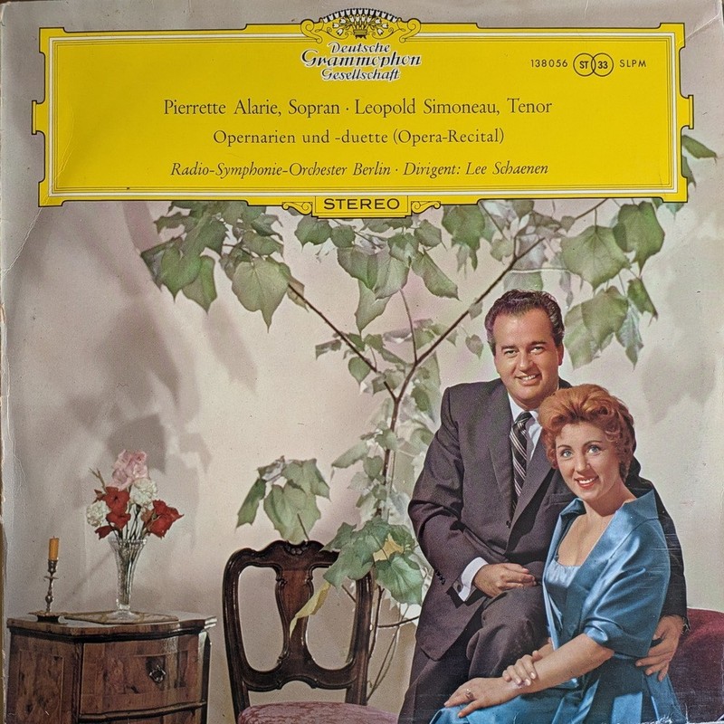 LEOPOLD SIMONEAU & PIERETTE ALARIE ARIAS AND DUETS GERMAN DGG SLPM 138056