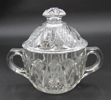 Two Handled Covered Candy Dish Sugar Bowl