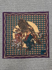 NEW VTG Springs Buffalo Roams Western Bandana Native American Dancing Warrior