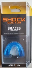Shock Doctor BLUE Braces Strapless For Adults & Ages 12+ Upper Protection