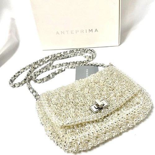 ANTEPRIMA Shoulder Bag 999 Collection Lucket Pure Silver Authentic - Picture 20 of 24