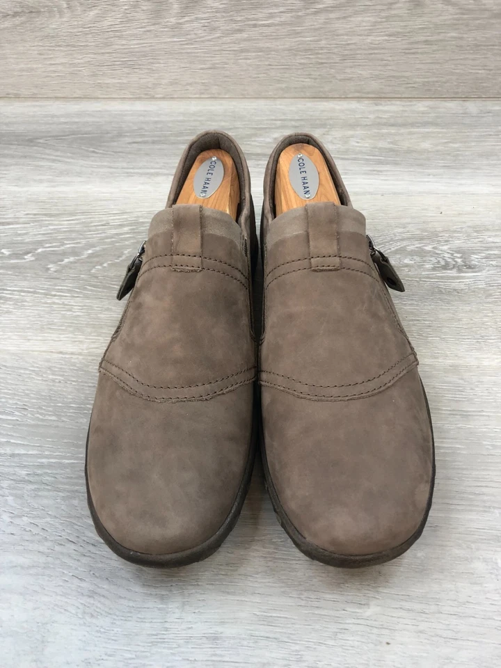 Zapatos informales Cobb Hill by Rockport para mujer mocasines de cuero marrón 8 sin cordones con cremallera Foto 2 de 4