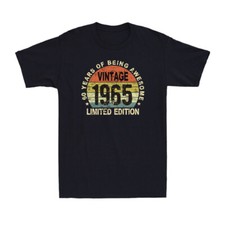 60 Year Old Gifts Vintage 1965 Limited Edition 60th Birthday Retro Men's T-Shirt