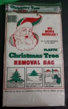 VINTAGE-CHRISTMAS TREE REMOVAL BAG-NEW & SEALED-Carnation Plastics