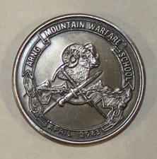 172nd Infantry 3rd Battalion Mountain Warfare School Army Challenge Coin