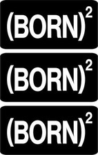 3 - Born2 Born Again Reborn Christian Helmet, Hard Hat, iPhone Stickers HS-145
