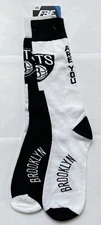 NBA Brooklyn Nets Big Top Mismatch Socks Mens Size Large 10-13 Basketball