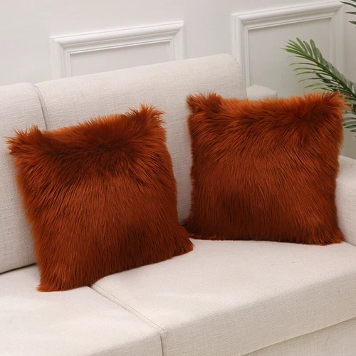 Luxury Faux Wool Plush Soft Fluffy Cushion Cover Pillow Cases Sofa Home Decor AA - Picture 37 of 39