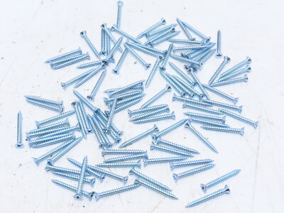 (QTY 100) - #12 x 2'' Flat Head Phillips Wood Screws Zinc Plated Steel NC