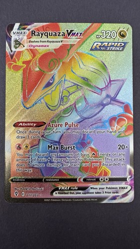 Pokemon Evolving Skies Rayquaza VMax Full Art 217 203 Rainbow Secret pokemon-evolving-skies-rayquaza-vmax-full-art-217-203-rainbow-secret