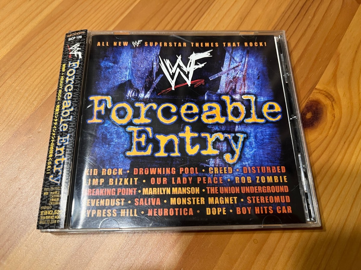WWF Forceable Entry Japan OBI CD Metal 2000s Disturbed Sevendust