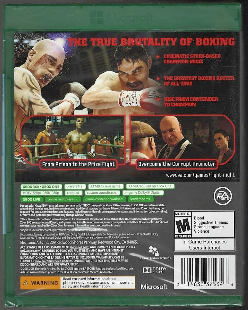 Fight Night Champion (Greatest Hits) (XB1 packaging) Xbox 360