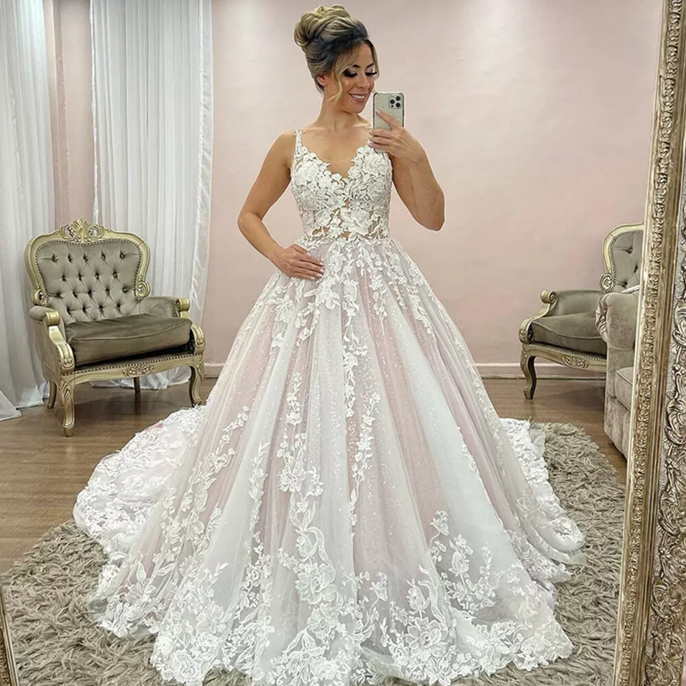 pink wedding dresses