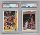 1991 Michael Jordan Upper Deck #44 & Hoops #455 (2 cards) GOAT HOF PSA 9 MINT