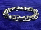 8" 77g HUGE HEAVY LINKS BARAKA CHAIN SOLID STERLING SILVER 925 MEN'S BRACELET
