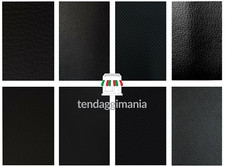 Tessuto Ecopelle al metro nero finta pelle antiscivolo per sedili moto auto ecc