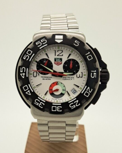 TAG Heuer Formula 1 CAC1111 Chronograph Professional 200m White Men Swiss Watch - Picture 1 of 16