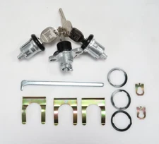 For 93-02 Camaro Firebird Doors & Hatch Lock Cylinder Set Black Face Caps PY472