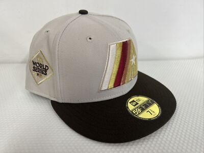New Era Houston Astros World Series Beige 59FIFTY Fitted Cap 7 3/8