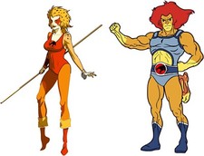 CHEETARA & LION-O THUNDERCATS 70cm TALL WALL ART VINYL STICKER