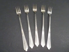 Vintage National Silver Co. N.S.C. Cocktail Hors D'oeuvres Forks - E.P.N.S. -