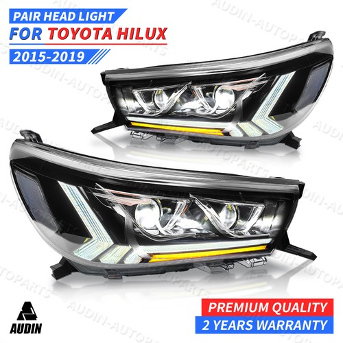 Customized W/DRL Sequential Turn Full LED Headlight For TOYOTA HILUX 2015-2019 - Picture 7 of 12