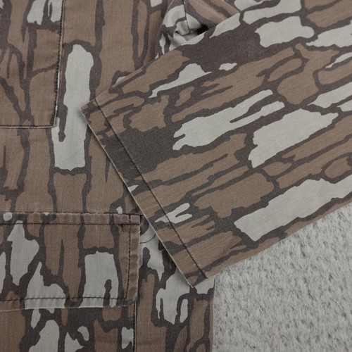 Vintage Trebark Jacket Mens Medium Brown Gray Camo Workwear Made USA 80s Hunting - Picture 5 of 12