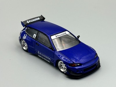 Honda Civic EG6 Hatchback Blue Pandem RocketBunny 1:64 Poprace