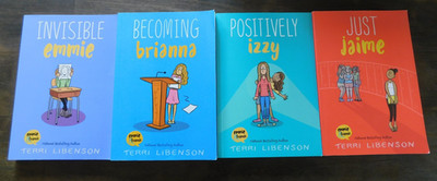 Lot of 4 Emmie & Friends Paperback Books by Terri Libenson, Biranna Izzy Jamie