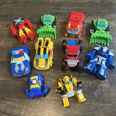 Hasbro Tomy Playskool Transformers Rescue Bots Lot of 10 Optimus Prime Bumblebee