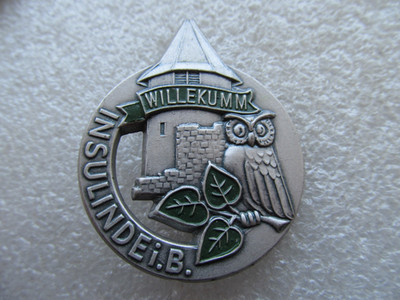 alter Schlaraffia Orden - Willekumm Insulinde i.B. - Abzeichen ca. 4,6 cm