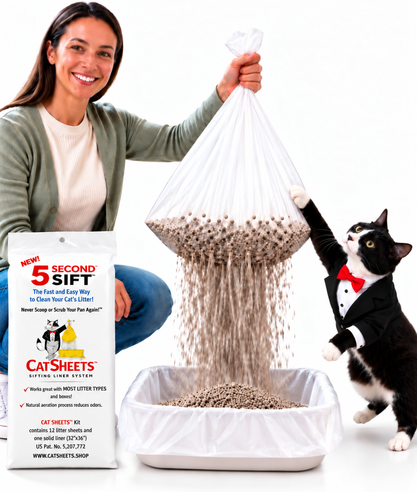 Two Cat Backpack Sifting Cat Litter Box Liners | 5 Second Sift 13 Pack | Cat Litter ...