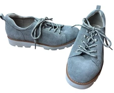 Vionic Women’s Size 7W Ballari Oxford Gray Suede Lace Up Loafers Missing Insoles