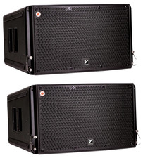 2x Yorkville PSA28 Paraline 2x8"Powered Loudspeaker 1400-W IP54, Neodymium Black