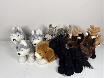 GANZ Webkinz Plush Toys Lot Of 8 Stuffed Animals. Retired No Codes Husky, Coyote