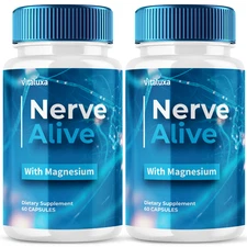 (2 Pack) Nerve Alive Capsules, Supplement Pills for Neuropathy (120 Capsules)