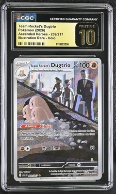 Pokemon Team Rocket's Dugtrio 239/217 Ascended Heroes - CGC 10